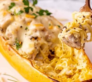 Chicken Alfredo Spaghetti